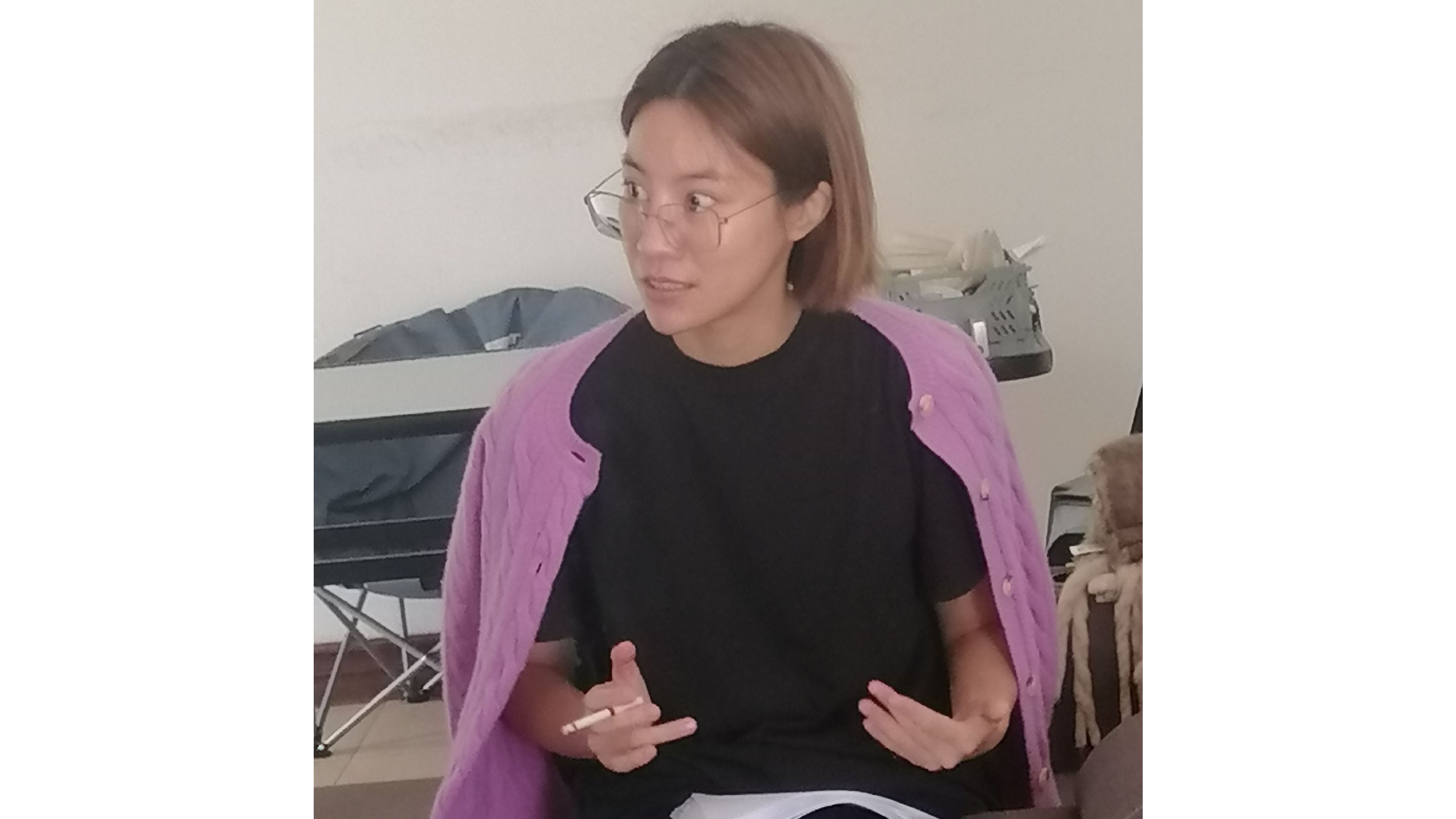 Pinnacoal Director Lezheng during a conversation with police officers in her house.